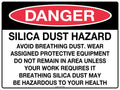 450x300mm Silica Dust Danger Sign | Construction Sites | Uniform Safety Signs