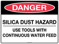 600x400mm Silica Dust Danger Sign | Construction Sites | Uniform Safety Signs