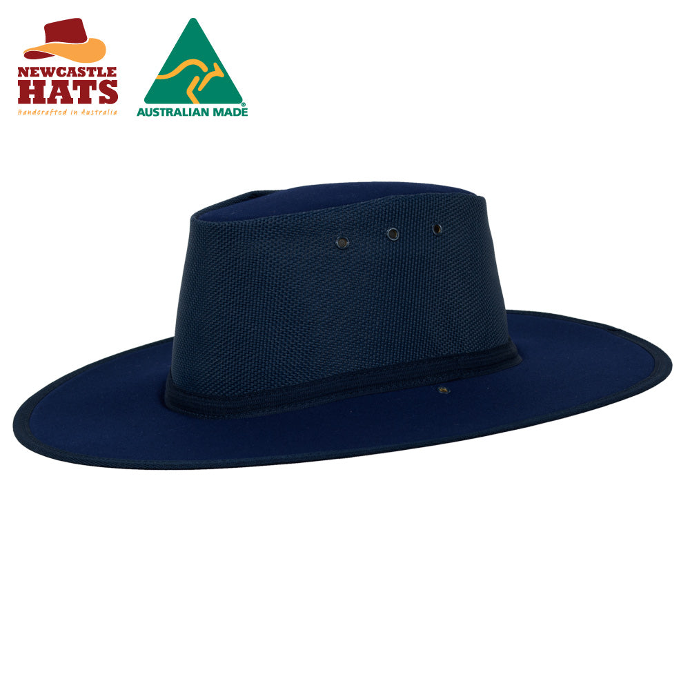 Gibson Breeze Wide Brim Hat - Navy XL | Vision Safe