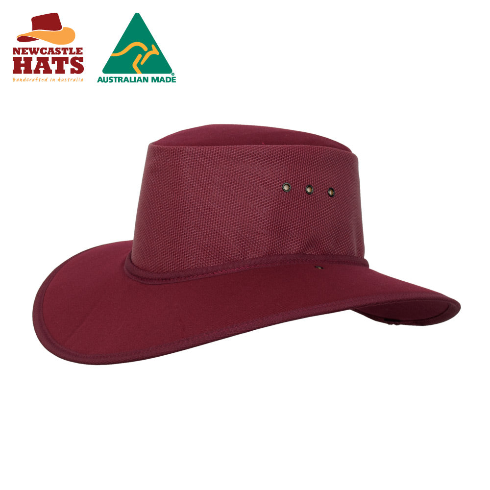 Nullarbor Breeze Hat - Burgundy Small | Vision Safe