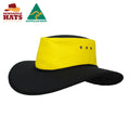Nullarbor High-Visibility Yellow and Black Wide Brim Hat | Vision Safe