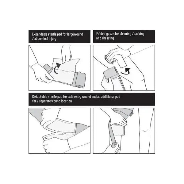 T3 Tactical Trauma Bandage | Emergency First Aid | Survival, view 3
