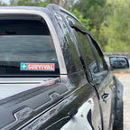 White Gloss Vinyl Bumper Sticker | Vehicle Branding | Survival, view 3