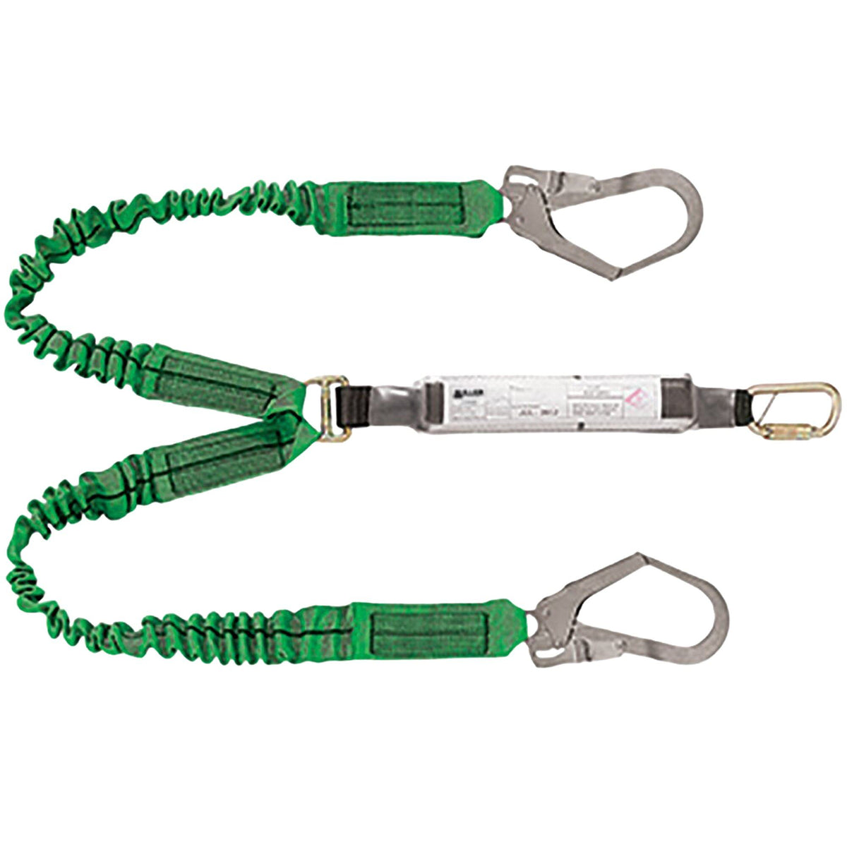 2m Twin Stretch Lanyard with Tak and Scaffold Hook - Lanyards