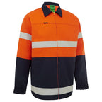 Hi Vis 2 Tone Cotton Drill Taped Jacket - view 1