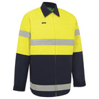 Hi Vis 2 Tone Cotton Drill Taped Jacket - view 2