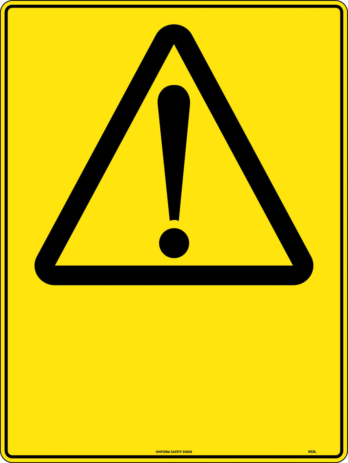 300x225mm Metal Caution Blank | Industrial Workshops | Uniform Safety Signs