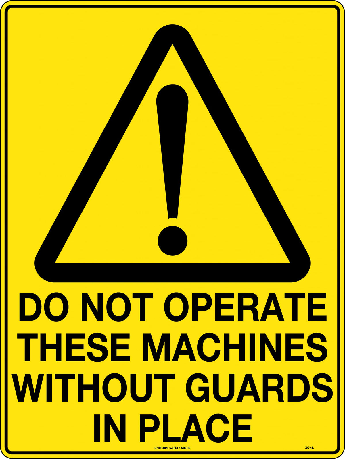 240x180mm Machine Guarding Sign | Industrial Workshops | Uniform Safety Signs