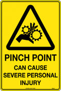 600x400mm Pinch Point Caution Sign | Industrial Machinery | Uniform Safety Signs