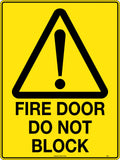 Poly Fire Door Do Not Block | Facility Safety | Uniform Safety Signs