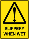 Metal Slippery When Wet Sign | Industrial Floors | Uniform Safety Signs
