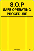 450x300mm SOP Sign | Industrial Workstations | Uniform Safety Signs