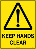 Metal Keep Hands Clear Sign | Industrial Machinery | Uniform Safety Signs