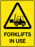600x400mm Caution Forklift Sign | Warehouse Loading Bays | Uniform Safety Signs