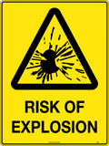 Metal Risk of Explosion Sign | Industrial Sites | Uniform Safety Signs