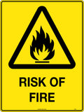 600x400mm Risk of Fire Sign | Industrial Workshops | Uniform Safety Signs