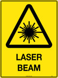 Self Adhesive Caution Laser Beam | Lab and Workshop | Uniform Safety Signs