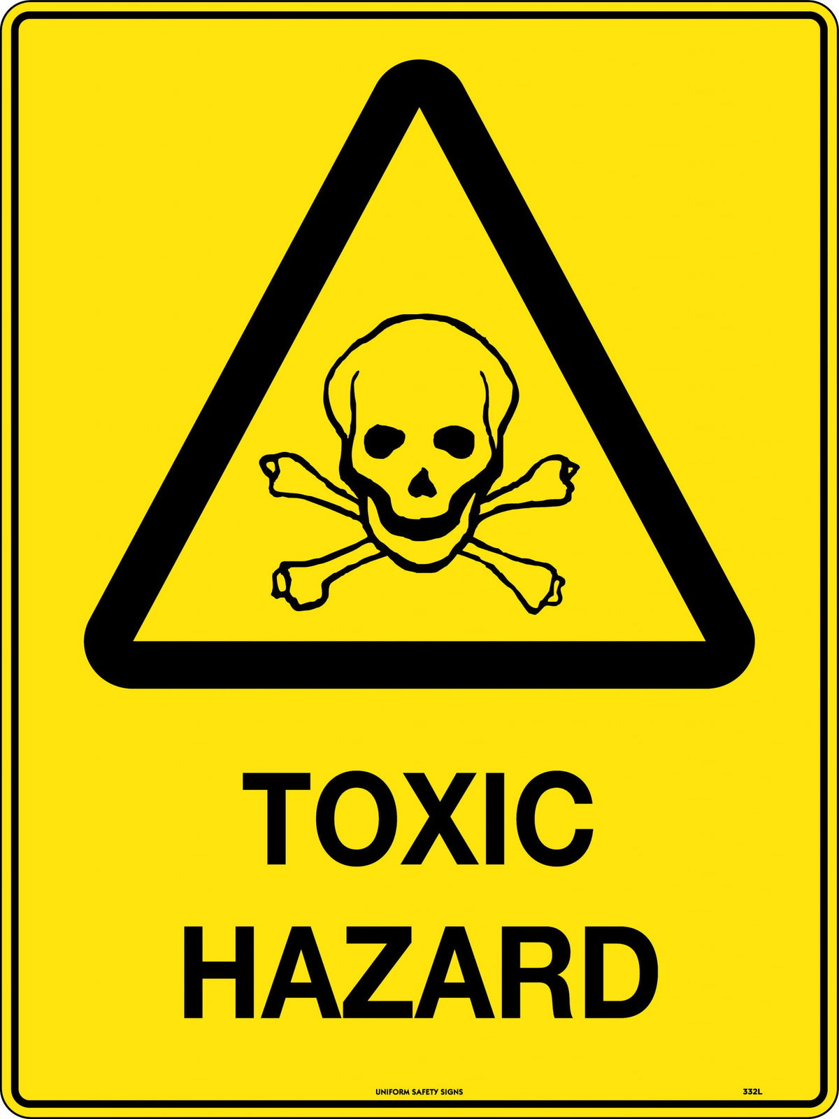 Poly Caution Toxic Hazard Sign | Chemical Storage | Uniform Safety Signs