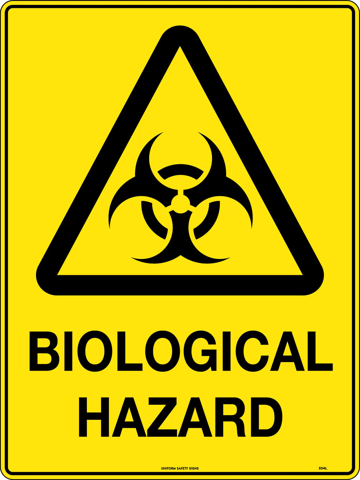 600x400mm Biological Hazard Sign | Medical Facilities | Uniform Safety Signs