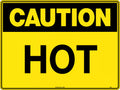 600x400mm Caution Hot Sign | Industrial Plant Rooms | Uniform Safety Signs