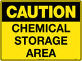 Caution Chemical Storage Area Sign | Industrial Warehousing | Uniform Safety Signs