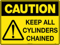 Self Adhesive Caution Sign | Gas Cylinder Storage | Uniform Safety Signs