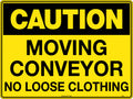 600x400mm Moving Conveyor Sign | Industrial Warehousing | Uniform Safety Signs