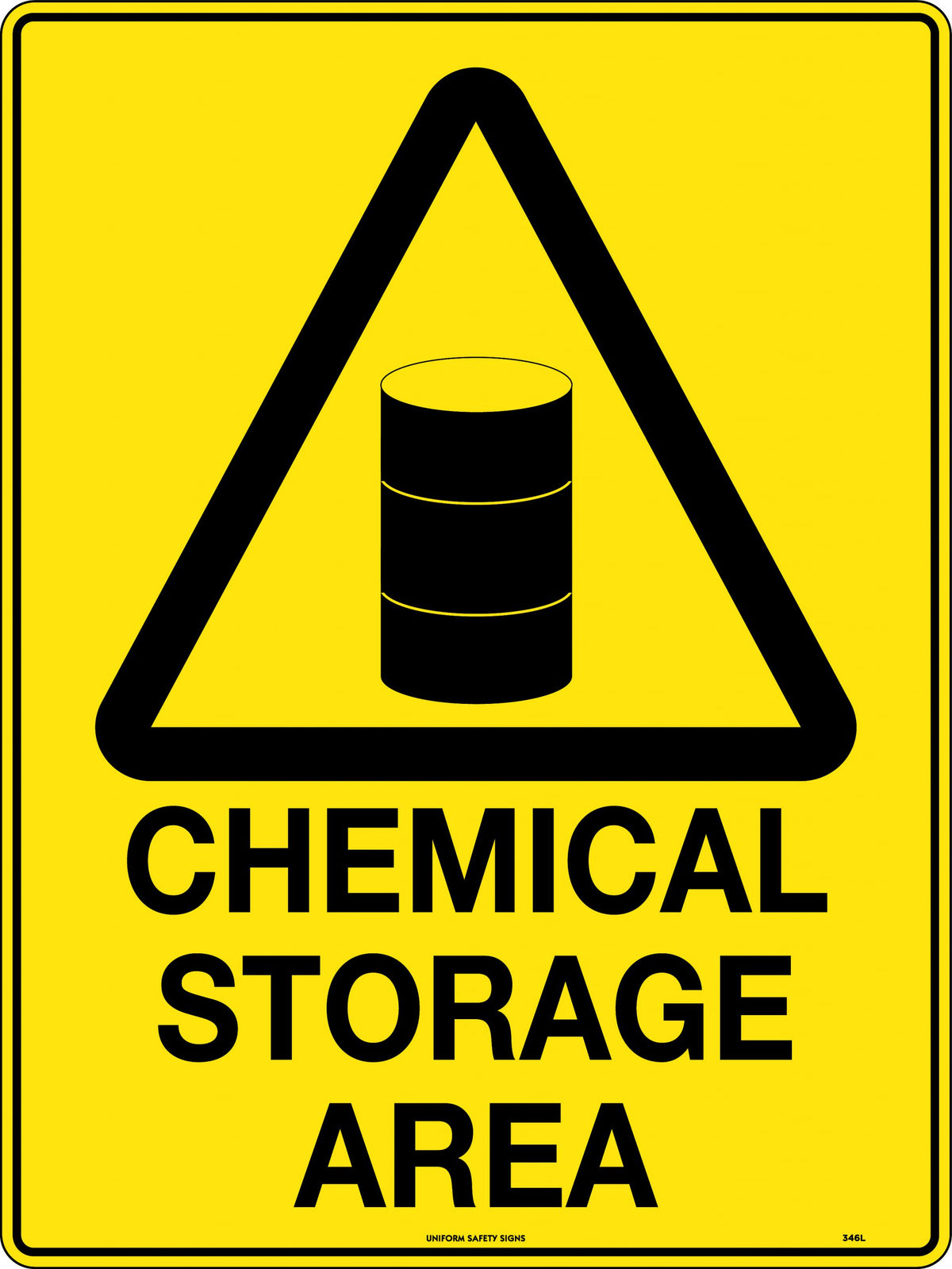 Poly Chemical Storage Area Sign | Industrial Warehousing | Uniform Safety Signs