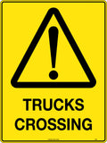 Poly Trucks Crossing Poly Sign | Industrial Site Access | Uniform Safety Signs