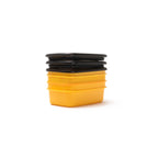Rugged Xtremes 3 x 350ml REUSABLE CRIB CONTAINER SET BPA Free Vac Seal YELLOW