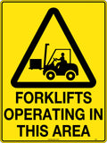 Metal Forklifts Operating Sign | Warehouse Safety | Uniform Safety Signs