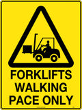 600x400mm Walking Pace Sign | Warehouse Traffic Control | Uniform Safety Signs