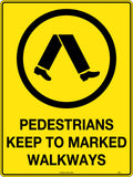 Poly Pedestrian Walkway Sign | Warehouse Traffic Control | Uniform Safety Signs