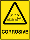 Metal Corrosive Warning Sign | Chemical Storage Areas | Uniform Safety Signs