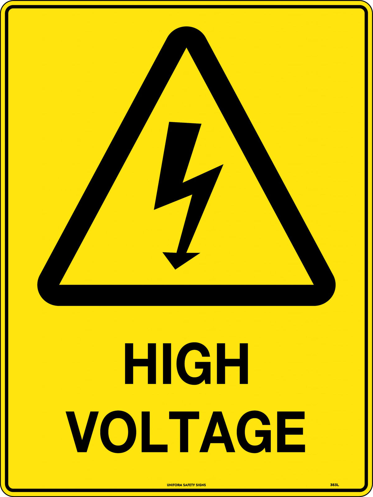 Poly High Voltage Warning Sign | Electrical Substations | Uniform Safety Signs