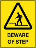Poly Beware of Step Sign | Warehouse & Office | Uniform Safety Signs