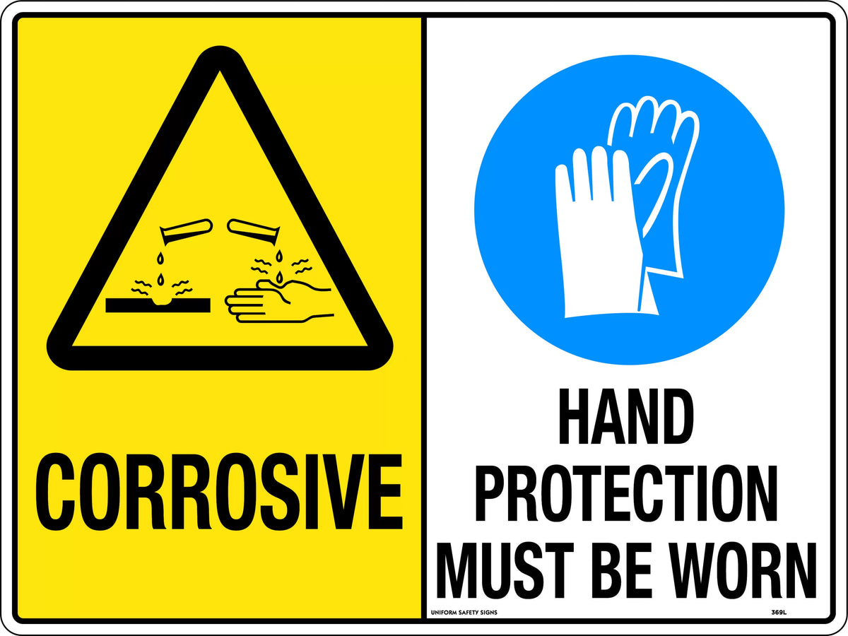 600x400mm PPE Required Sign | Chemical Storage | Uniform Safety Signs