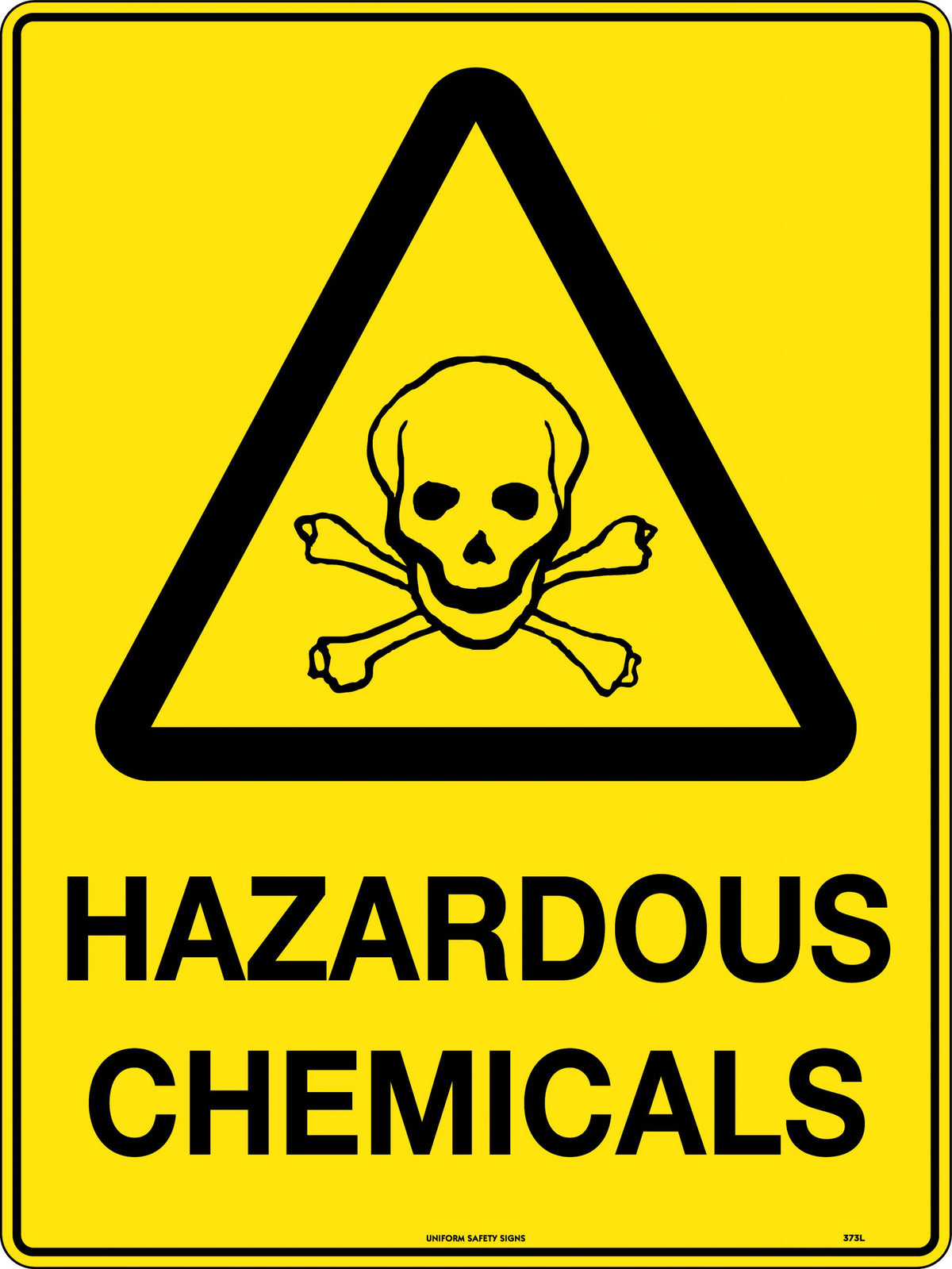 Metal Hazardous Chemicals Sign | Chemical Storage | Uniform Safety Signs