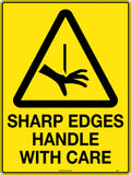 Metal Sharp Edges Caution Sign | Industrial Workshops | Uniform Safety Signs