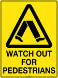 600x400mm Metal Pedestrian Sign | Warehouse Traffic | Uniform Safety Signs