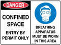 Apparatus 600x400mm Confined Space Sign | Industrial Sites | Uniform Safety Signs