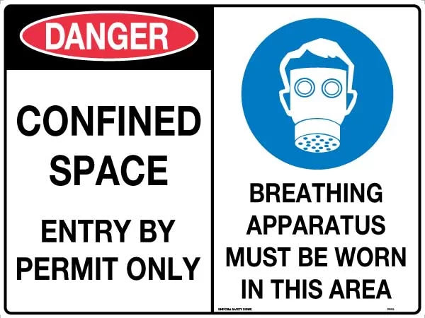 Apparatus 600x400mm Confined Space Sign | Industrial Sites | Uniform Safety Signs