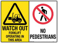 600x400mm Forklift Warning Sign | Warehouse Loading Bays | Uniform Safety Signs