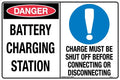 Metal Battery Charging Station Sign | Industrial Workshops | Uniform Safety Signs