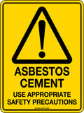 Metal Asbestos Cement Warning Sign | Industrial Sites | Uniform Safety Signs