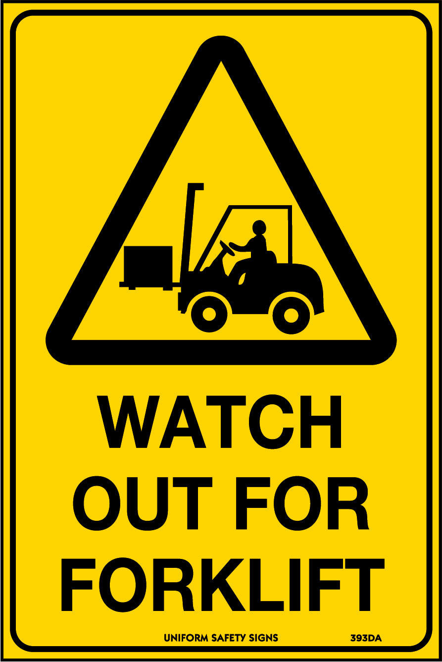 240x180mm Forklift Warning Sign | Warehouse Loading Bays | Uniform Safety Signs