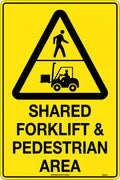 450x300mm Shared Area Sign | Warehouse Traffic Control | Uniform Safety Signs