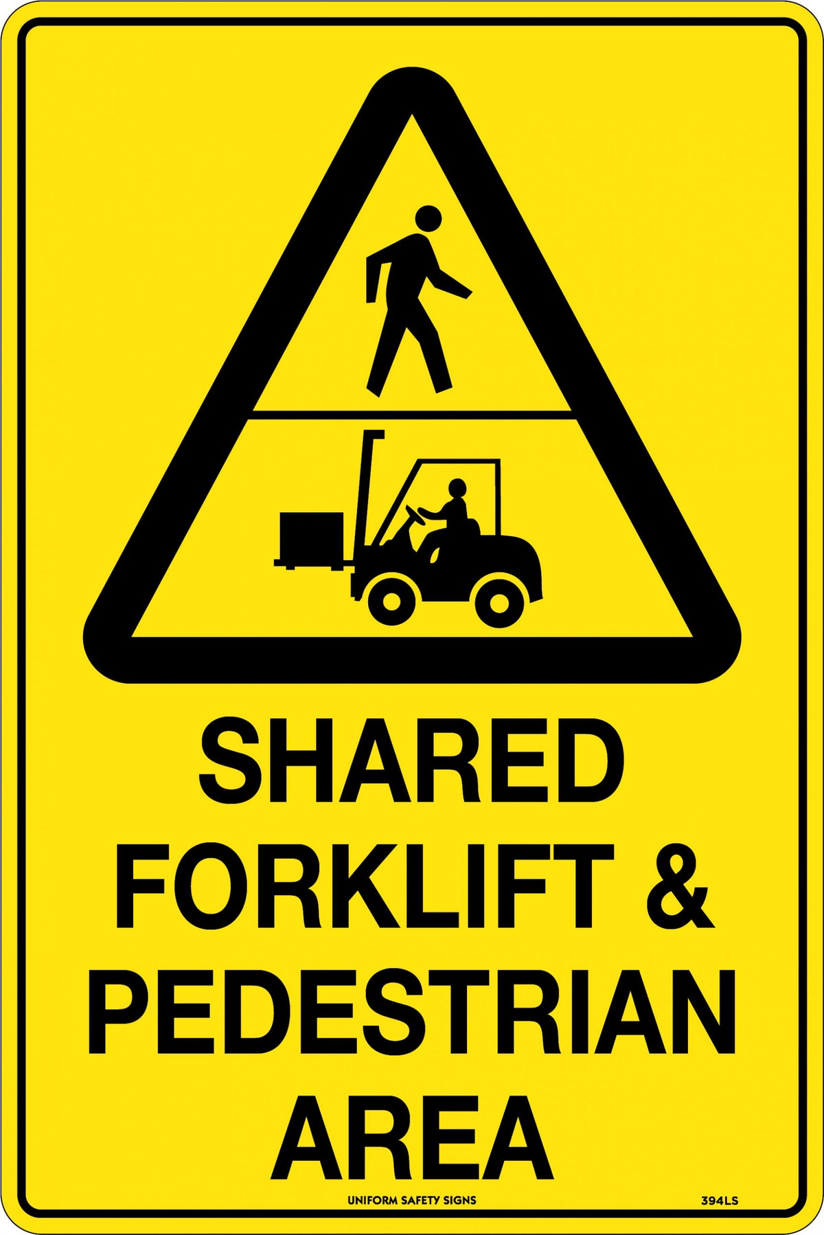 450x300mm Shared Area Sign | Warehouse Traffic Control | Uniform Safety Signs