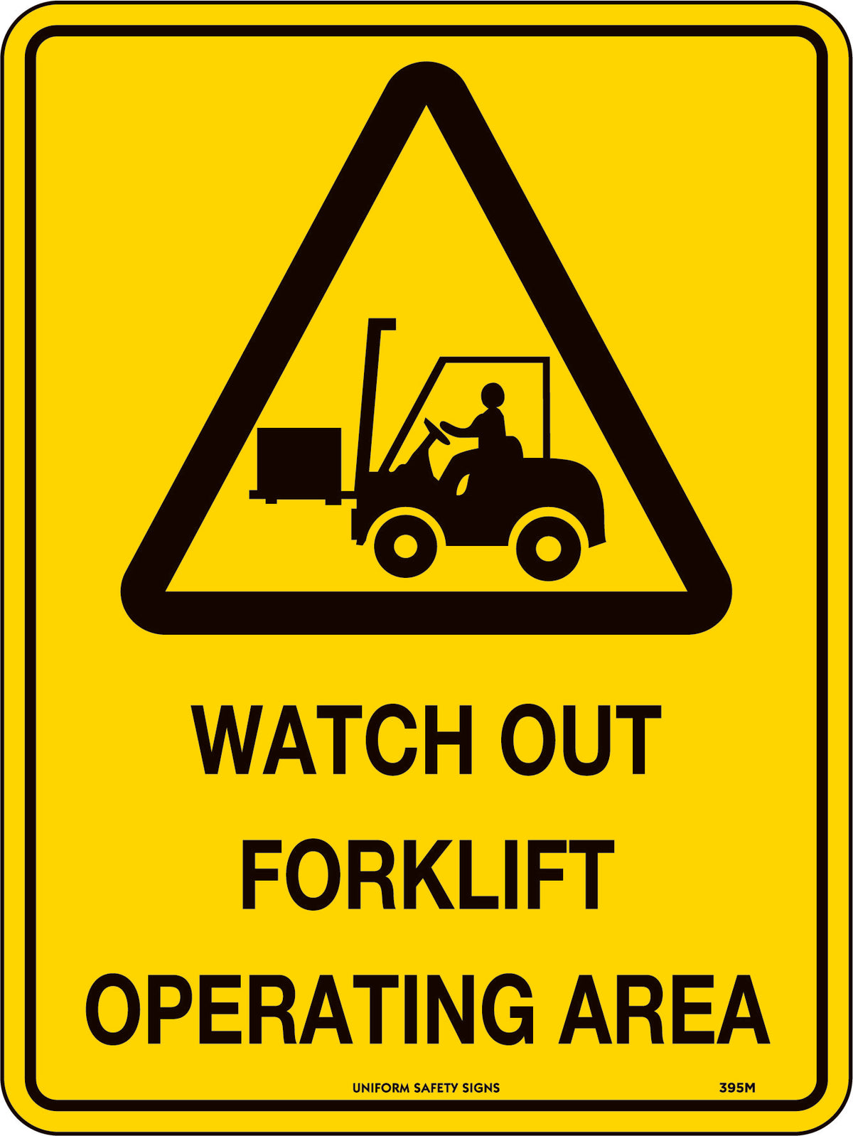 Metal Forklift Operating Area Sign | Warehouse Safety | Uniform Safety Signs
