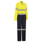 Hi Vis 2-Tone Lightweight Cotton Taped Coverall With Nylon Studs - view 2